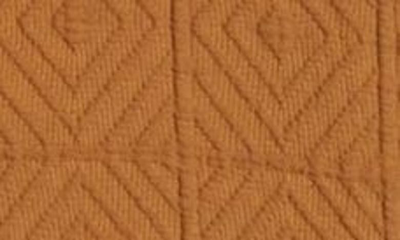 Shop Treasure & Bond Jacquard Cotton Snap-up Shirt Jacket In Brown Rubber