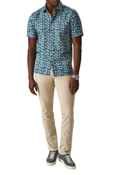 Shop Good Man Brand Big On-point Short Sleeve Organic Cotton Button-up Shirt In Battik Geometric