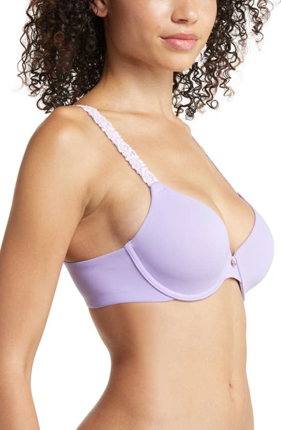 Shop Natori Rose Dream Custom Coverage Underwire Bra In Violet/ Rse