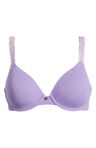 Shop Natori Rose Dream Custom Coverage Underwire Bra In Violet/ Rse