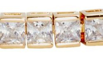 Nordstrom Square Cut Cubic Zirconia Tennis Bracelet In Clear- Gold