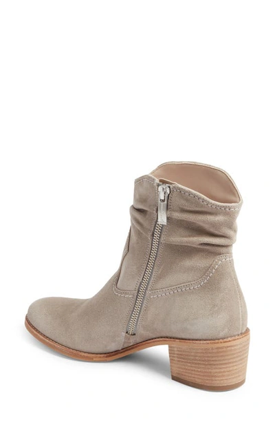 Paul Green Shilo Western Bootie In Stone Soft Suede