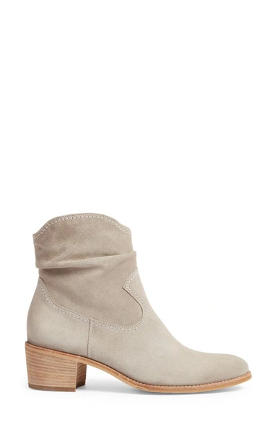 Paul Green Shilo Western Bootie In Stone Soft Suede