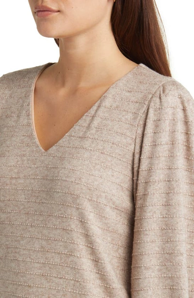 Shop Julia Jordan Long Sleeve Sweater Minidress In Oatmeal