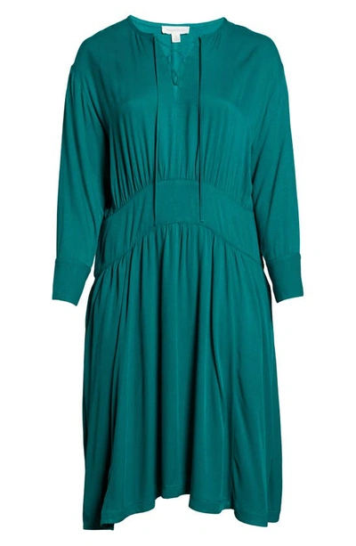 Shop Treasure & Bond Long Sleeve Midi Dress In Green Heirloom