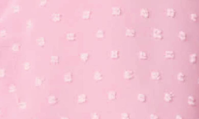 Shop Gibsonlook Pin Dot Smocked Detail V-neck Blouse In Pink Powder