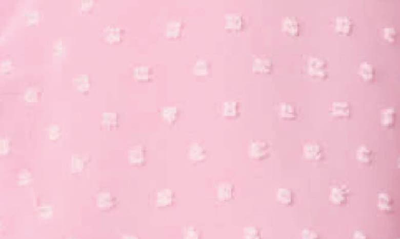 Gibsonlook Pin Dot Smocked Detail V-neck Blouse In Pink Powder
