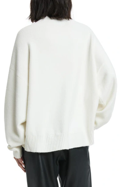 Shop Allsaints A Star Funnel Neck Sweater In Chalk
