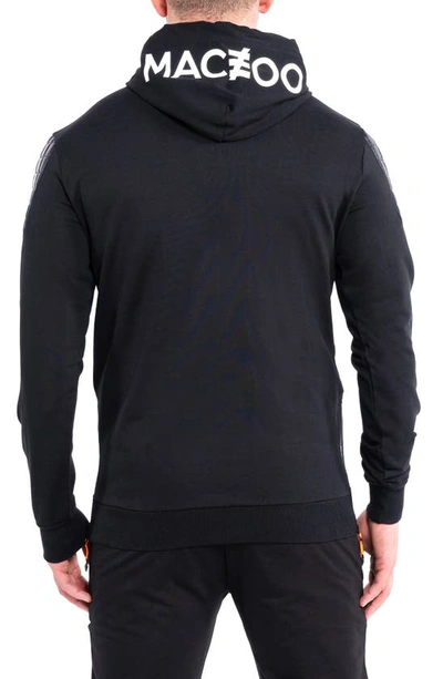 Maceoo Skull Black Hoodie In Black