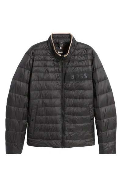 Hugo Boss Darolus Quilted Puffer Jacket In Black