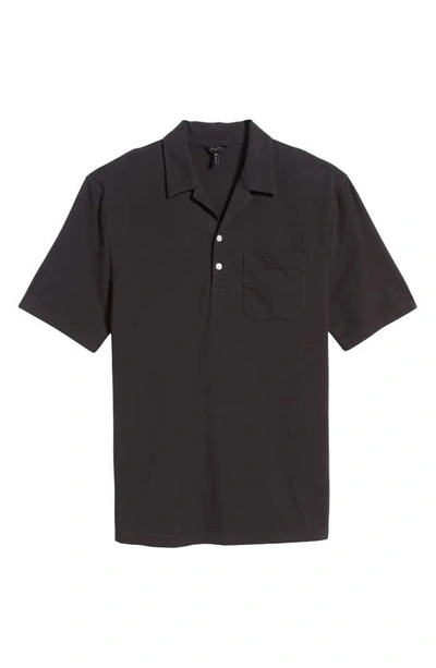 Shop Good Man Brand Flex Pro Lite Stretch Cotton Camp Polo In Black