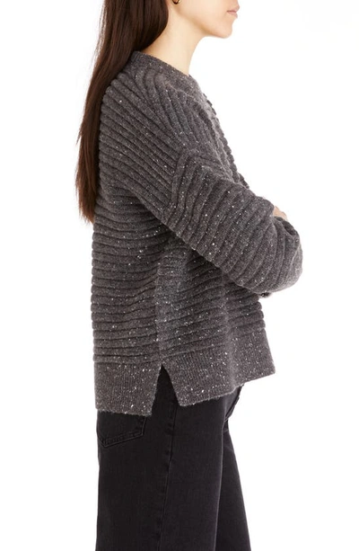 Shop Madewell Donegal Elsmere Pullover Sweater In Donegal Charcoal