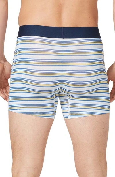 Shop Tommy John 4-inch Cool Cotton Boxer Briefs In Habanero Gold Tabloid Stripe