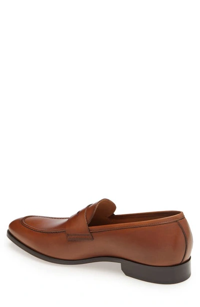 To Boot New York Flex Dress Tesoro Leather Penny Loafers In Brandy Ant