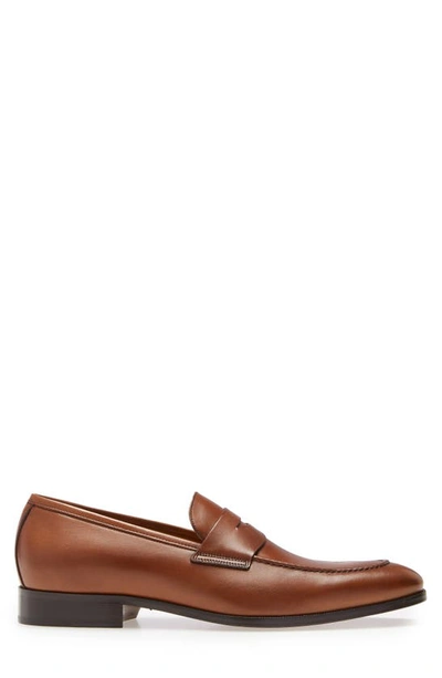 To Boot New York Flex Dress Tesoro Leather Penny Loafers In Brandy Ant