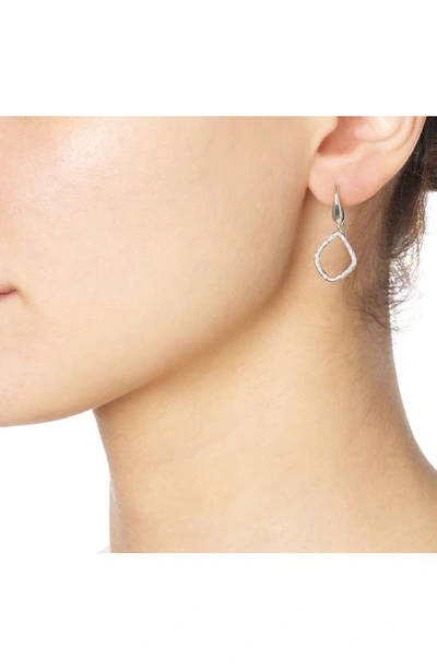 Shop Monica Vinader Riva Kite Diamond Drop Earrings In Silver