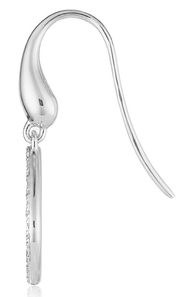 Shop Monica Vinader Riva Kite Diamond Drop Earrings In Silver