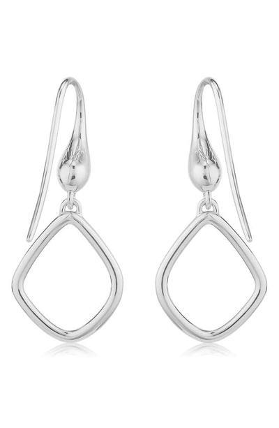 Shop Monica Vinader Riva Kite Diamond Drop Earrings In Silver