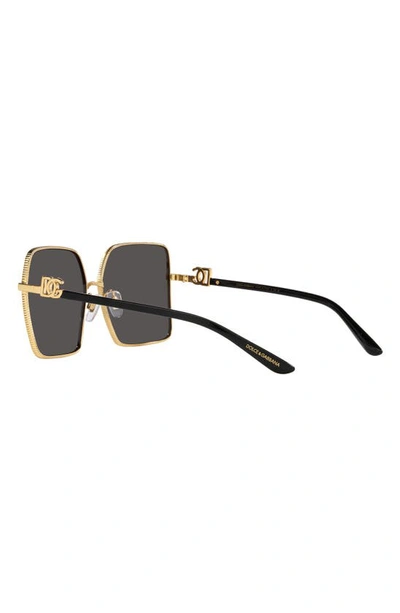 Shop Dolce & Gabbana 60mm Square Sunglasses In Dark Grey