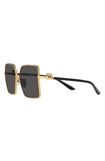 Shop Dolce & Gabbana 60mm Square Sunglasses In Dark Grey