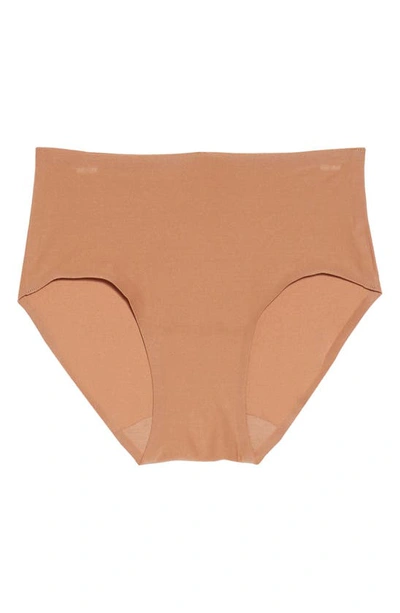 Shop Chantelle Lingerie Soft Stretch Seamless Hipster Panties In Mocha Mousse-pc