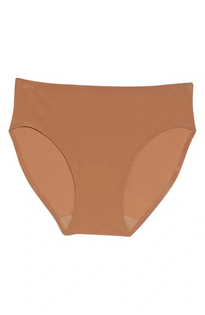 Shop Chantelle Lingerie Soft Stretch Bikini In Mocha Mousse-pc