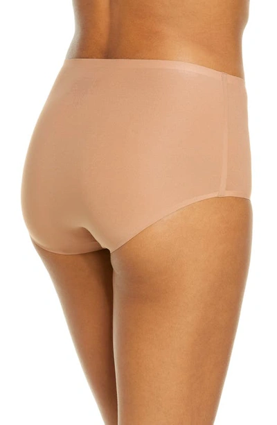 Shop Chantelle Lingerie Soft Stretch High Waist Briefs In Mocha Mousse-pc