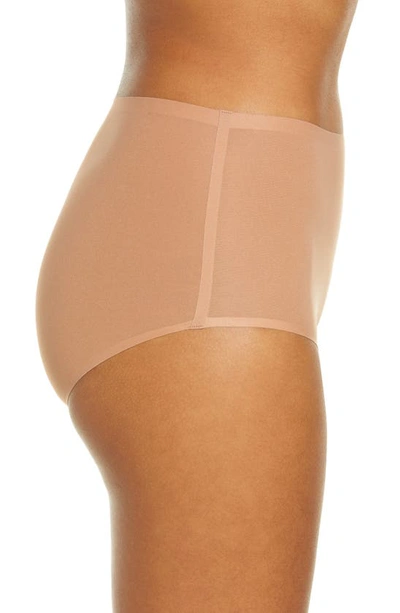 Shop Chantelle Lingerie Soft Stretch High Waist Briefs In Mocha Mousse-pc