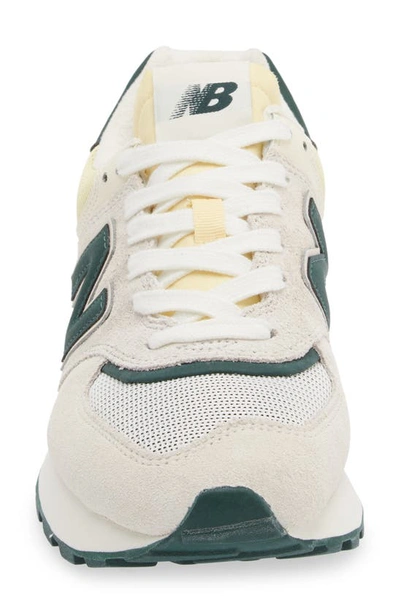Shop New Balance Gender Inclusive 574 Sneaker In Bright White/ Green