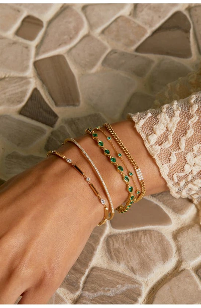 Bony Levy El Mar Station Bracelet In 18k Yellow Gold - Emerald