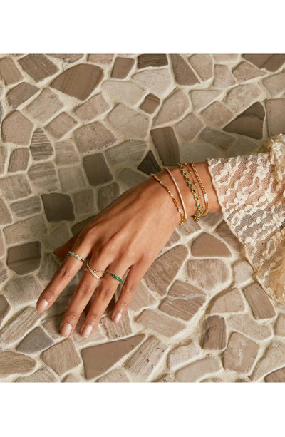 Bony Levy El Mar Station Bracelet In 18k Yellow Gold - Emerald