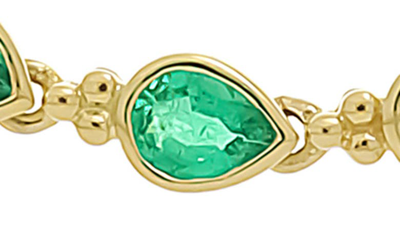 Bony Levy El Mar Station Bracelet In 18k Yellow Gold - Emerald