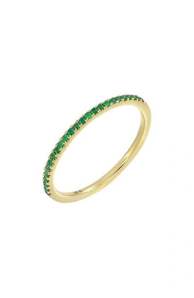 Shop Bony Levy Iris Stackable Ring In 18k Yellow Gold/ Tsavorite