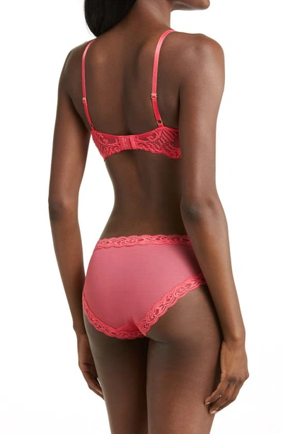 Shop Natori Feathers Hipster Briefs In Hibiscus
