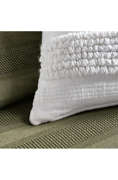 Dkny Pure Textured Stripe Decorative Pillow, 20 X 20 In White