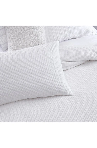 Dkny Modern Waffle Cotton Duvet & Sham Set In White