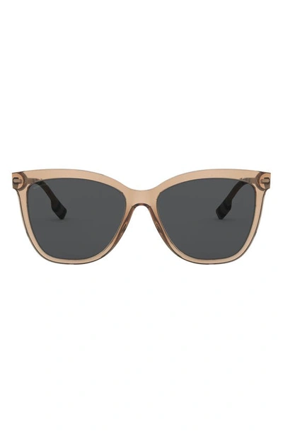 Shop Burberry 56mm Square Sunglasses In Brown Gradient