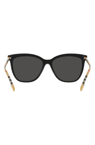 Shop Burberry 56mm Square Sunglasses In Dark Grey