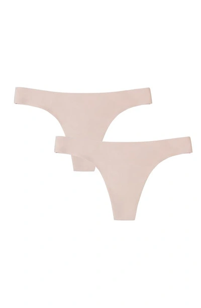 Shop Proof 2-pack Period & Leak Resistant Everyday Super Light Absorbency Thongs In Sand/ Sand