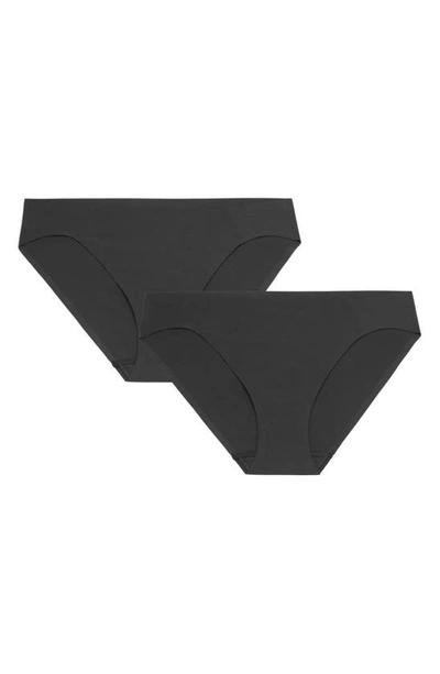Shop Proof 2-pack Period & Leak Resistant Everyday Super Light Absorbency Bikinis In Black/ Black