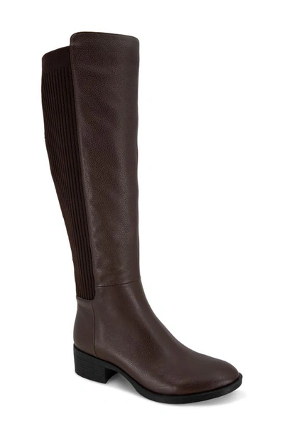 Shop Kenneth Cole Leanna Knee High Boot In Chocolate Leather
