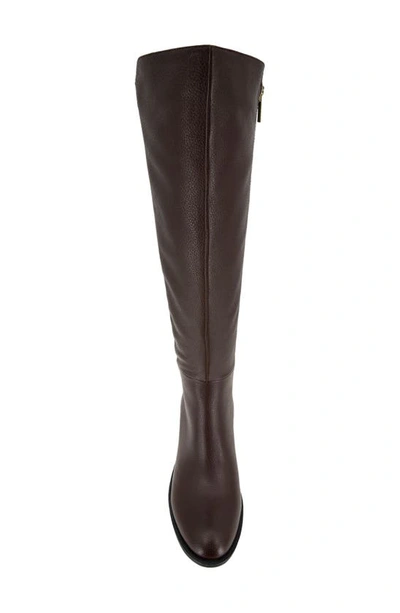 Shop Kenneth Cole Leanna Knee High Boot In Chocolate Leather