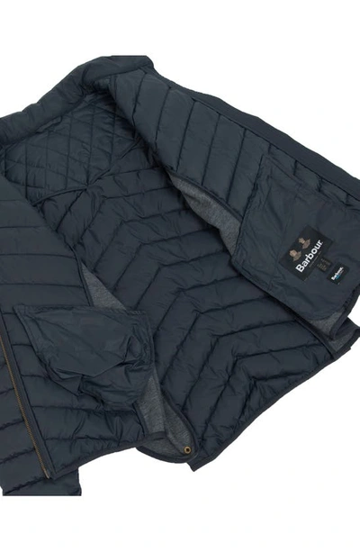 Shop Barbour Stretch Cavalry Quilted Jacket In Dk Navy/ Dk Navy Marl