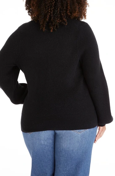 Shop Madewell Melwood Square Neck Sweater In True Black