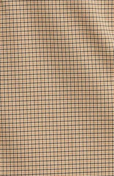 Wayf Newton Houndstooth Pencil Skirt In Brown Houndstooth