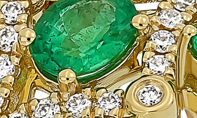 Shop Bony Levy El Mar Gemstone Statement Ring In 18k Y Gold - Diamond Emerald