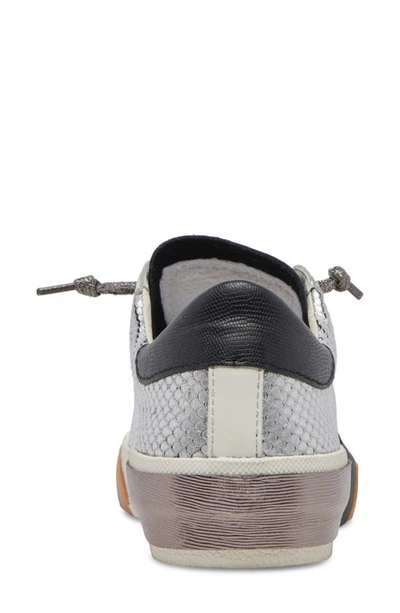 Shop Dolce Vita Zina Sneaker In Pewter Embossed Leather