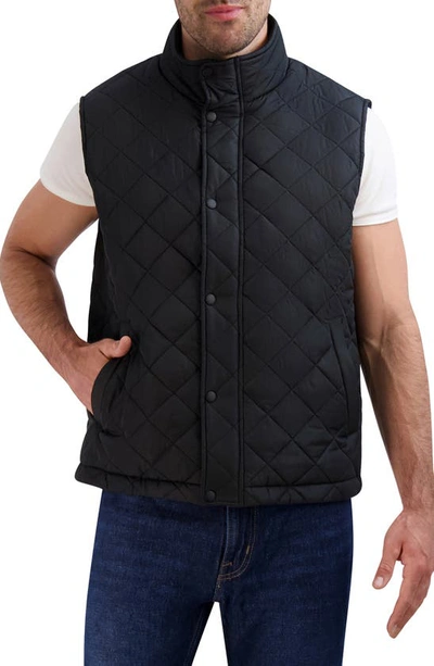 Shop Cole Haan Quilted Vest In Black