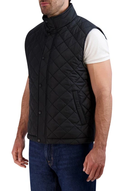 Shop Cole Haan Quilted Vest In Black