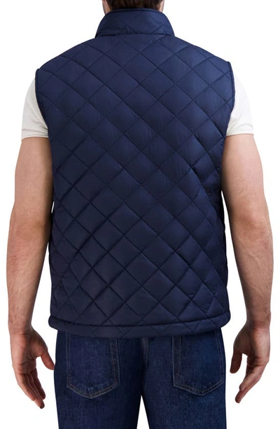 Shop Cole Haan Quilted Vest In Navy